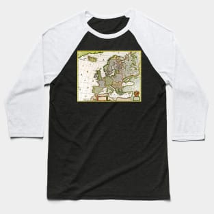 Nicolas Visscher - Europe Map 1660 - Ancient Worlds Baseball T-Shirt